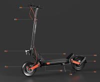 Patinete Scooter Eléctrico JOYOR S5 Pro, Batería 48V 26Ah, Motor 500W, Velocidad Máxima 25 km/h, Autonomía 70-100 km, Neumáticos 10 Pulgadas, Tecnología de Control de Crucero, Pantalla LCD, para Uso Diario y Desplazamientos Urbanos - details 8