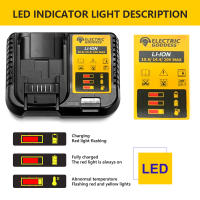 Cargador De Batería Eléctrico Goddess Para Herramientas Originales DeWalt 10.8V 14.4V 20V Con Pantalla LED Accesorio De Carga - details 0