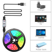 Tira De Luces LED USB 16LED/Metro Luz RGB Bluetooth Flexible Para TV Luz De Lampara 5V Diode 5V Tape Para Habitación APP De Teléfono 1-30m - details 3