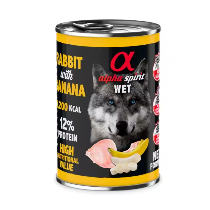 Alpha Spirit Comida húmeda de Conejo con Plátano - Alpha Spirit - 1