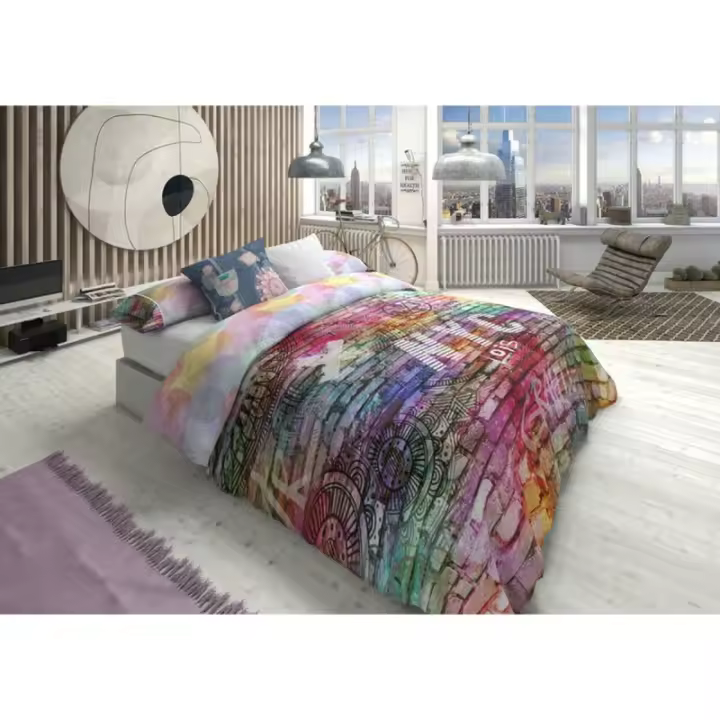 Lois - Juego de funda nórdica Lois FAME P. Gris Cama de 105 2 Piezas - 1