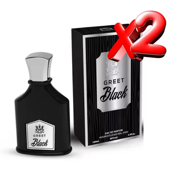 2 UNIDADES Greet Black Eau de Parfum para hombre 100ml Montage Brands Fragancia inspirada en otros perfumes Pour Homme Colonia - 1