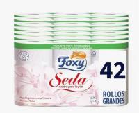 FOXY Seda 42 rollos, 3 capas, papel higiénico (7 pack x 6 rollos), PH neutro - details 0