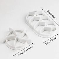 Juego de moldes ovalados redondos para hornear pan molde de sello de pan para prensa, galletas de pastelería para panadería, galletas para hornear, 2 piezas (blanco) - details 0