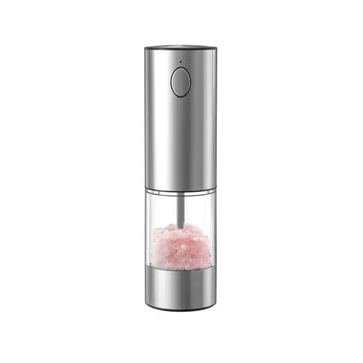 Molinillo de Sal Y Pimienta Eléctrico, recargable por USB, grosor ajustable, Gran capacidad, molinillo Automático, Cuerpo de Maple inoxidable, with Luz LED - 1