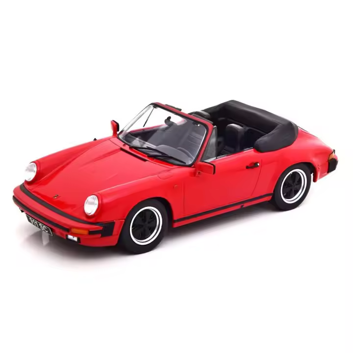 KK Escala 1/18 PORSCHE 911 SC CABRIO ROJO CON SUAVE EXTRA-TOP 1983 - KKDC180752 - 1