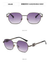 Gafas De Sol Retro Para Mujer Y Hombre Montura Metálica Estilizada Vintage Multifacética Estilo Moda Gafas De Ciclismo - details 12