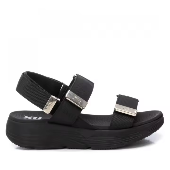 XTI 144073 03 Sandalias plataforma mujer 35749 25V SANDALIA PLATAFORMA VELCROS NEGRO - 1