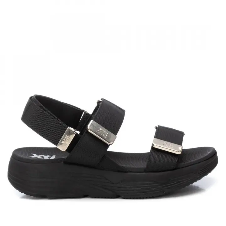 XTI 144073 03 Sandalias plataforma mujer 35749 25V SANDALIA PLATAFORMA VELCROS NEGRO - 1