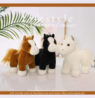 Juguete De Peluche Realista De Caballo Simulación Animal De Peluche Para Decoración Del Hogar Y Regalo De Cumpleaños Para Niños Color Marrón Blanco Negro - details 12