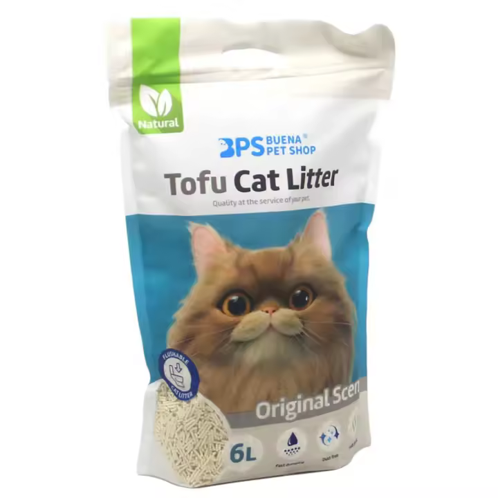 UD - Arena Aglomerante de Tofu para Gatos sin Polvo 6L | Control de Olores | Desechable en Inodoro | ORIGINAL - 1