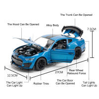Modelo De Coche Deportivo Mustang GT500 a Escala 1:18 Con Luces Y Sonido Puertas Abiertas Colección De Juguetes Para Niños Regalo De Cumpleaños - details 1