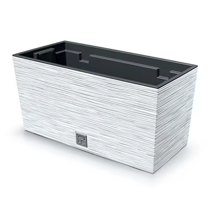 Prosperplast Macetero Blanco con Depósito FURU 39,5 X 18,5 X 19,5 Cm - 8 L - 1