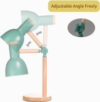 Lámpara de mesa, pequeña lámpara de mesa de madera, ajustable de madera, lámpara de noche de madera de tres colores, lámpara de mesa con protección para los ojos adecuada para dormitorios universitarios - details 1