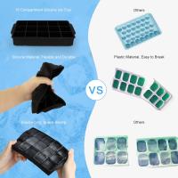Bandejas para Cubitos de Hielo, paquete de 2 30 Moldes de silicona para Cubitos de Hielo, Cubitos de Hielo cuadrados grandes - details 2