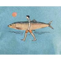 Camiseta hombre Sargantana 85013227 Man & Fish agua - details 2