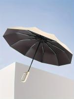 Paraguas Automático De 105CM Para Hombres Resistente Al Viento Y Agua Con Mango De Gran Tamaño Y Hebilla Fuerte 190T Nylon - details 5