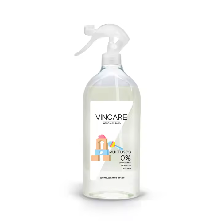 VINCARE  Limpiador Multiusos Infantil  Limpieza Segura para Superficies de Bebé  Sin Colorantes, Residuos ni Alérgenos 750ml - 1