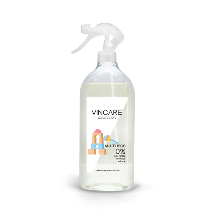 VINCARE  Limpiador Multiusos Infantil  Limpieza Segura para Superficies de Bebé  Sin Colorantes, Residuos ni Alérgenos 750ml - 1
