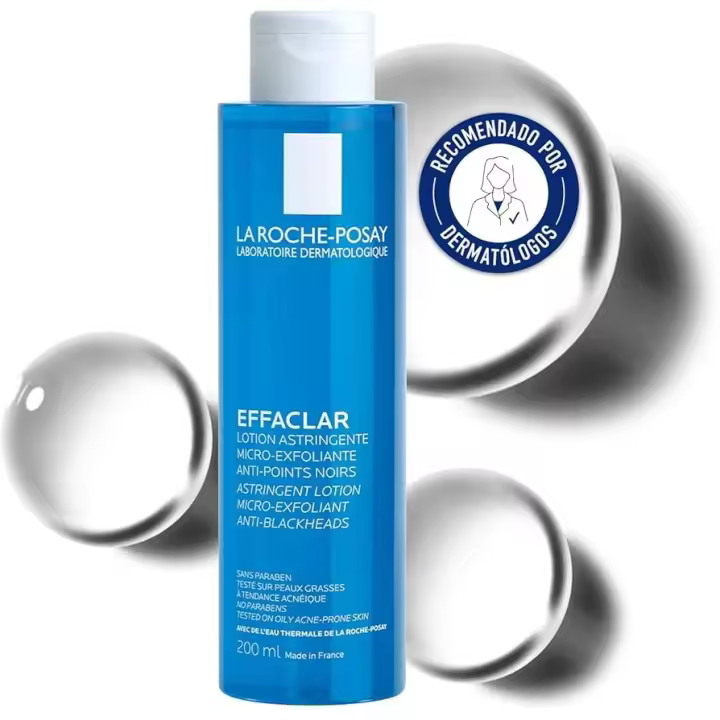 La Roche-Posay Effaclar Loción Astringente Micro-Exfoliante 200ml – Reduce Poros, Controla Brillos y Previene Obstrucciones, Ideal para Piel Mixta, Grasa y con Tendencia Acneica - 1