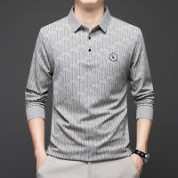 Camisa Polo Para Hombre Casual Larga Con Insignia De Color Sólido Moda Transpirable Cómoda Versátil Top Poliéster Cuatro Estaciones - details 12