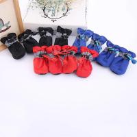 Botas De Invierno Para Perros Pequeños 4 Piezas Impermeables Antideslizantes De Veludo Cálido Protección Contra La Lluvia Y Nieve Para Mascotas - details 5