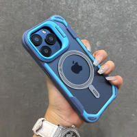Soporte Plegable Para Lente De Protección Para Funda Magsafe Para iPhone 11 12 13 14 15 16 pro Max plus Armadura Magnética Antichoque Bumper Cubierta - details 0