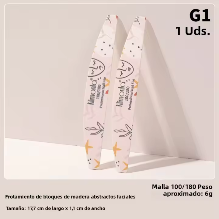 1Pcs Esponja De Cuidado De Uñas Mezcla De Papel De Lijar Y Lijador Doble Cara Para Manicura Arte De Uñas Duradero - 1