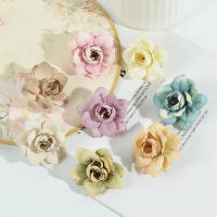 20Pcs Cabezas De Flores Artificiales Rosa 5cm Silken Para Decoración De Hogar Boda Fiesta Accesorios De Coronas De Flores - details 0