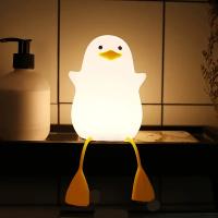 Lámpara De Noche En Forma De Pato Con Luz LED Táctil Recargable Y Dimmer Para Dormitorios Lámpara De Mesa Con Luz Suave Para Ambientes - details 6