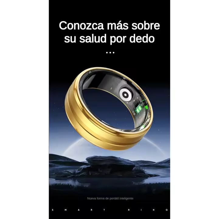 Anillo Inteligente Rastrador de Fitness para Mujeres Hombres, Anillo de Fitness with Múltiples Modos Deportivos, Monitor de Ritmo Cardíaco, Oxígeno en Sangre y Sueño, Contador de Pasos y Calorías para Teléfonos Android iOS - 1