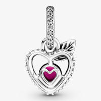 Pandora Charm de Colgante en Plata de Ley Colgante Manzana "Blancanieves" 399553 C01,Incluye Caja Original - details 0