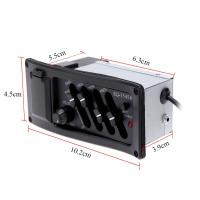 Unidad De Pre-Amp Y EQ Para Guitarra Acústica Piezo 7545R Negro Peso 200g Accesorio De Guitarra Cómodo Y Duradero - details 10