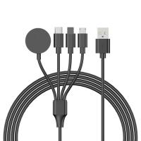 Cable De Carga USB Tipo C 4 En 1 PD Para iPhone/Android Acero Inoxidable Magnético Para Reloj Apple Watch IWatch 1-9 Ultra SE Carga Rápida - details 0