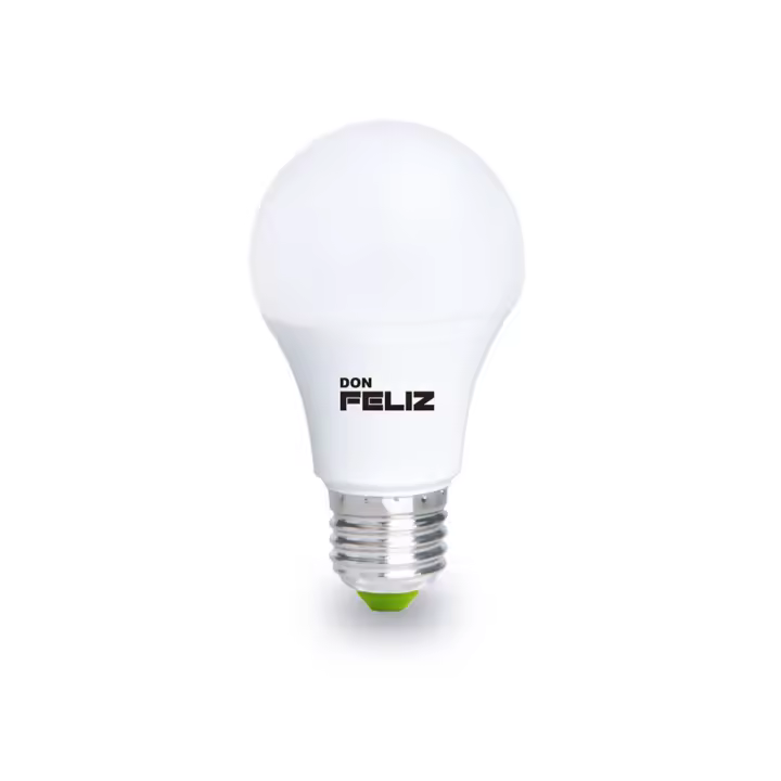 6 X Bombilla Led A55 redonda estandar 3W, luz amarilla/luz calida 3000K, casquillo grande E27, 220-240V, pack de 6 uds, Don Feliz - 1