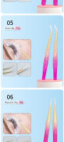 Tijeras Para Pestañas Profesionales Anti-estáticas Con Diseño De Flor De Hielo Herramienta De Maquillaje Para Extensión De Pestañas Acrílicas Accesorio Para Cejas - details 7