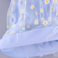 Vestido De Verano Para Niñas Con Estampado De Margarita Y Cuello De Muñeca Pequeño Vestido Sin Mangas Dulce De Cuello De Muñeca Pequeño - details 11