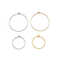 50pcs/Lote Aretes De Anillo Grande En Acero Inoxidable Dorado Para DIY Colgantes De Aretes Y Joyería Hechas a Medida Suministros De Encuentros - details 2