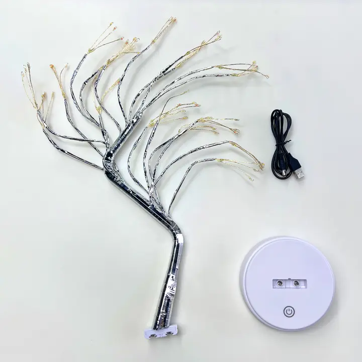 Árbol De Mesa Decorativo Con 36/108 LEDs Luz De Ambiente RGB Para Fiesta Camping Decoración Del Hogar Lámpara De Noche Floral - 1