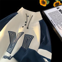 Sudadera De Cuello Alto Holgada Coreana Casual Deportiva Para Hombres Y Mujeres Sudadera De Colores Múltiples De Algodón Oversized - details 1