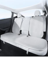 Cubierta De Asiento De Seda Hielo Blanca Para Tesla Model Y Y Model 3 2025-2018 Ventilación Disipación De Calor Previene Manchas Accesorios Internos - details 11