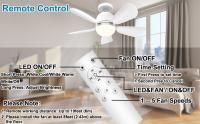Luz de ventilador con Zócalo, ventilador de techo with Luz y Control Remote, ventilador with Zócalo E26, ventilador de techo Pequeño atornillado Silencioso con flujo de aire para dormitorio, Sala de estar, Cocina - details 2