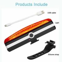 Luz trasera LED para Bicicleta, recargable por USB, luz roja ultrabrillante y fácil de instalar. - details 0