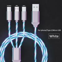 Cable De Carga Rápida 3 En 1 Con Luz LED Para iPhone Samsung Xiaomi Redmi Conectores USB Tipo C Y Micro USB Alta Corriente 3A - details 3