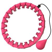 BIT Aro Fitness con Cabeza de Masaje, Aro deportiva Adulto Desmontable, Fitness Ancho Ajustable, para Deportes, Gimnasio y Ejercicios. Nuevo modelo quema grasa giratorio, ROSA - details 0