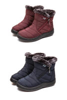 Botas De Invierno Para Mujer Botines De Talla Gruesa Impermeables Moda Zapatos Solids Color Suela De TPU Material Superior Sintético Lining LYCRA Tacón Medio Tobilleras De Piel De Zorro - details 25