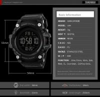 Reloj Deportivo SKMEI 1384 Para Hombre Con Cronógrafo Y Contador Regresivo Resistente Al Choque Pantalla Digital Suave De PU Apta Para Natación 5Bar - details 8