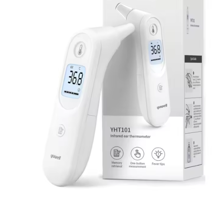 Termómetro de oído Yuwell para niños y adultos, termómetro digital por infrarrojos ideal para uso doméstico, lectura precisa instantánea y alarma de fiebre con estuche de almacenamiento - 1