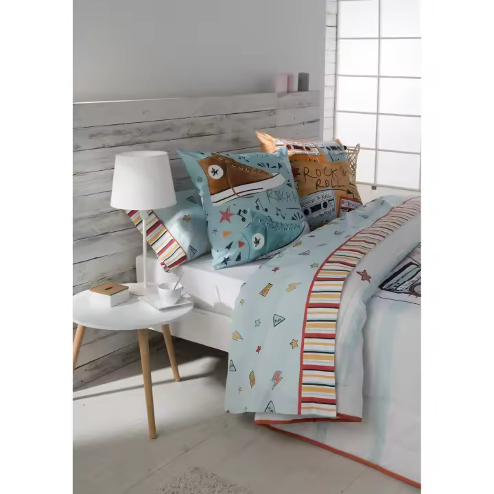 JVR - Sabana modelo MUSIC - Tejido 100% Algodón - Estampado digital - Fabricado en España - Cama 90/105/135/150 - 1