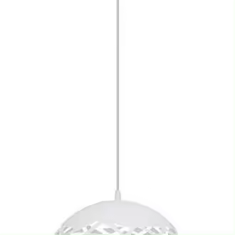 TECNOLUX EURO Lámpara Iluminación colgante moderna nordica Rosca E27 metal para el Restaurante Dormitorio Sala de Estudio Loft Pasillo color blanco 36 cm diámetro 45308 - 1